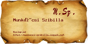 Munkácsi Szibilla névjegykártya